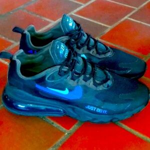 Nike Air Max 270 Black and Blue Sneakers